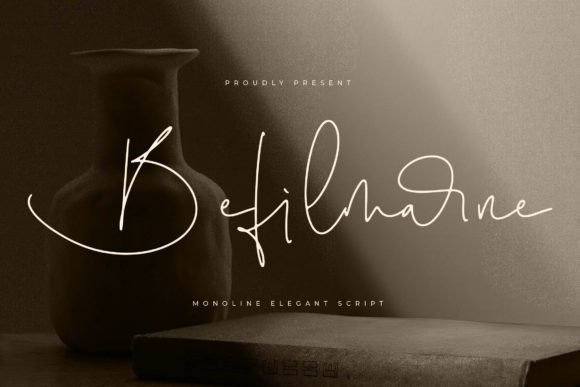 Befilmarne: Monoline Elegant Script for Luxury Design