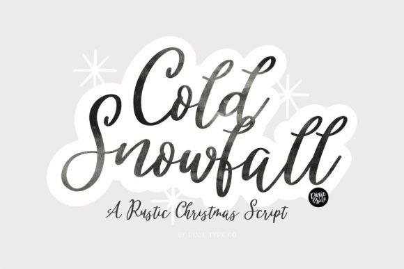 Cold Snowfall: A Vintage Script for Winter Designs