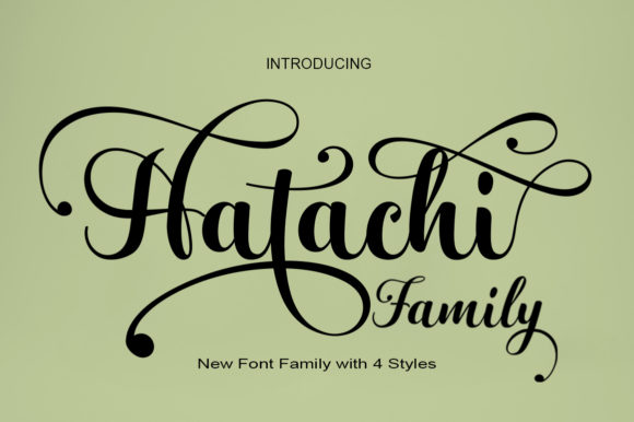 Hatachi Family: Elevating Design with Elegant Script Typography