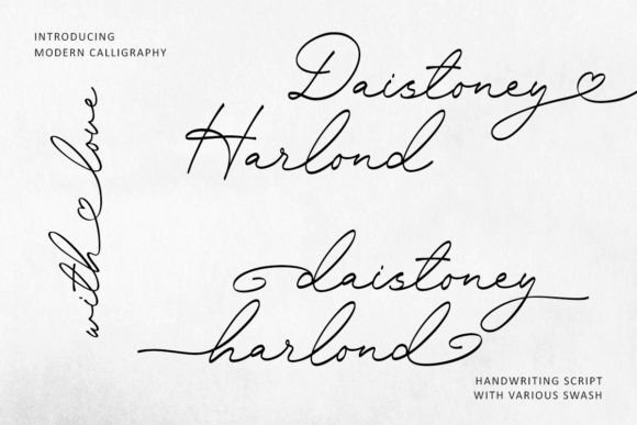 Meet the Daistoney Harlond: A Modern Calligraphy Script for Impactful Design