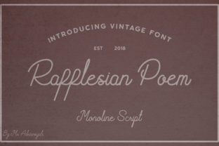 Rafflesian Poem: Vintage Script for Modern Design