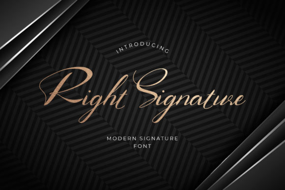 Right Signature: Elevating Design with Elegant Script Typography